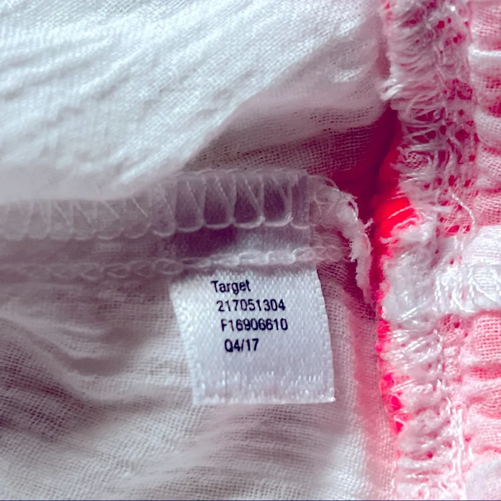 Cat & Jack Size 3T White with Multi Color Embroidery Swimsuit Coverup Dress - Picture 9 of 10